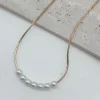 Pearl Accent Collarbone Necklace