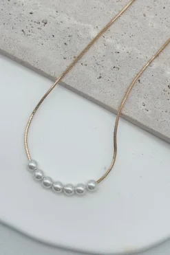 Pearl Accent Collarbone Necklace