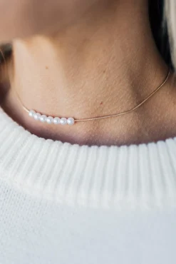 Pearl Accent Collarbone Necklace