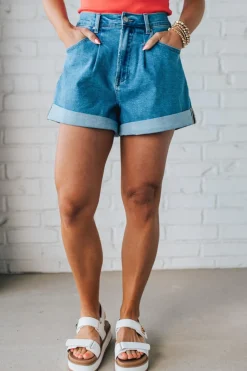 Piper Pleated + Cuffed Shorts - ANNIEWEAR