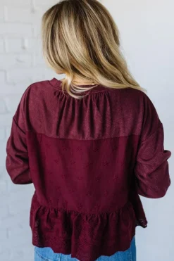 Quincy Eyelet Lace Pullover