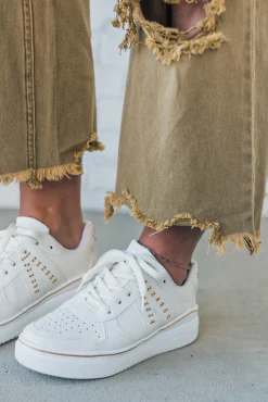 Riah Distressed and Washed Wide Leg Pants - BIBI