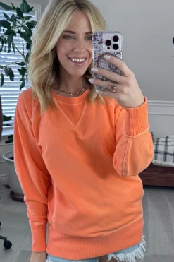 Ribbed Accent Pocketed Pullover