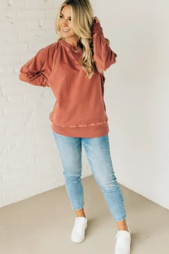 Ribbed Accent Pocketed Pullover