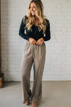 Ribbed Snap Henley Top