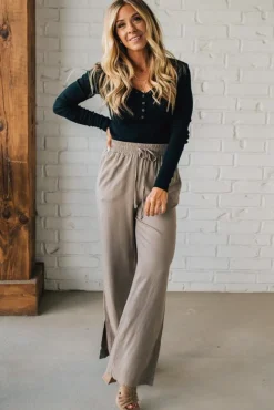 Ribbed Snap Henley Top