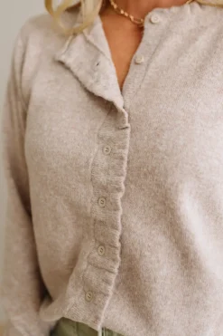 Ruffle Trim Cardigan