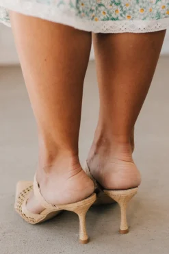 Rylie Raffia Kitten Heels