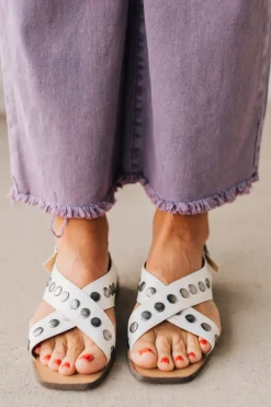 Sailey Studded Criss Cross Sandals