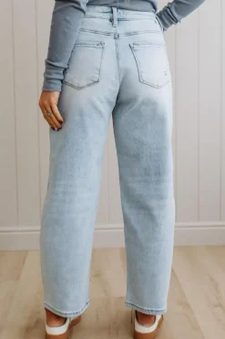 Sammi Barrel Cut Denim | Light Wash - RISEN