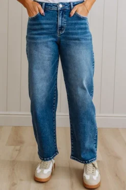 Sammi Barrel Cut Denim | Medium Wash - RISEN