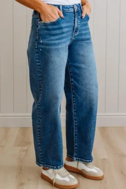 Sammi Barrel Cut Denim | Medium Wash - RISEN