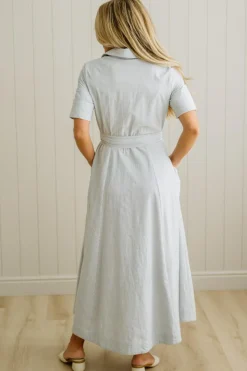 Saylor Striped Cotton Button Down Dress