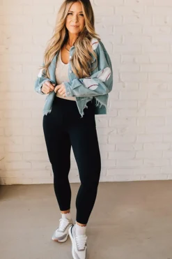 Sequin Baseball Corduroy Jacket