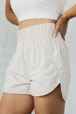 Smocked Waist Athletic Shorts