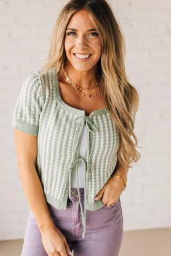 Sprout Double Tie Front Sweater Tee