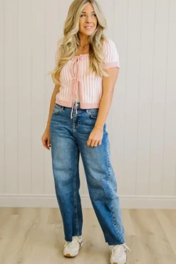 Sprout Double Tie Front Sweater Tee