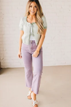 Sprout Double Tie Front Sweater Tee