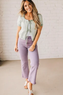 Sprout Double Tie Front Sweater Tee