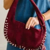 Studded Faux Suede Bag