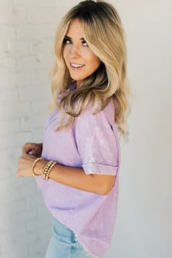 Sydney Wash Linen Collar Top