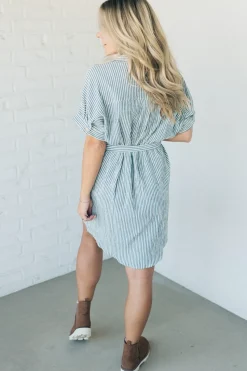 Theo Striped Shirt Dress