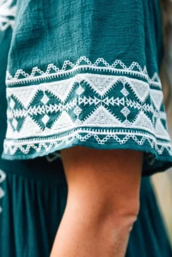 Tiered Mini Dress with Applique