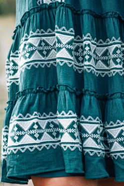 Tiered Mini Dress with Applique