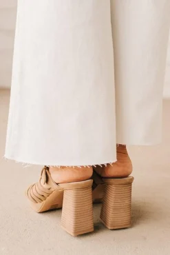 Trista Basketweave Buckle Heels