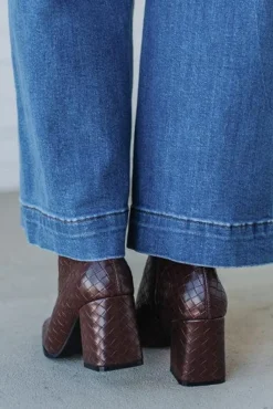 Tyler Woven Block Heel Boots