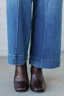 Tyler Woven Block Heel Boots