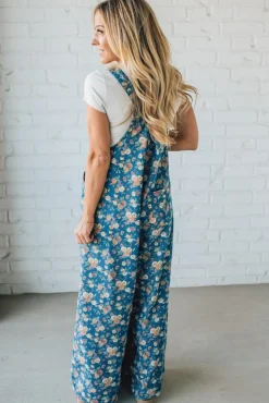 Vintage Rose Denim Overalls - BIBI