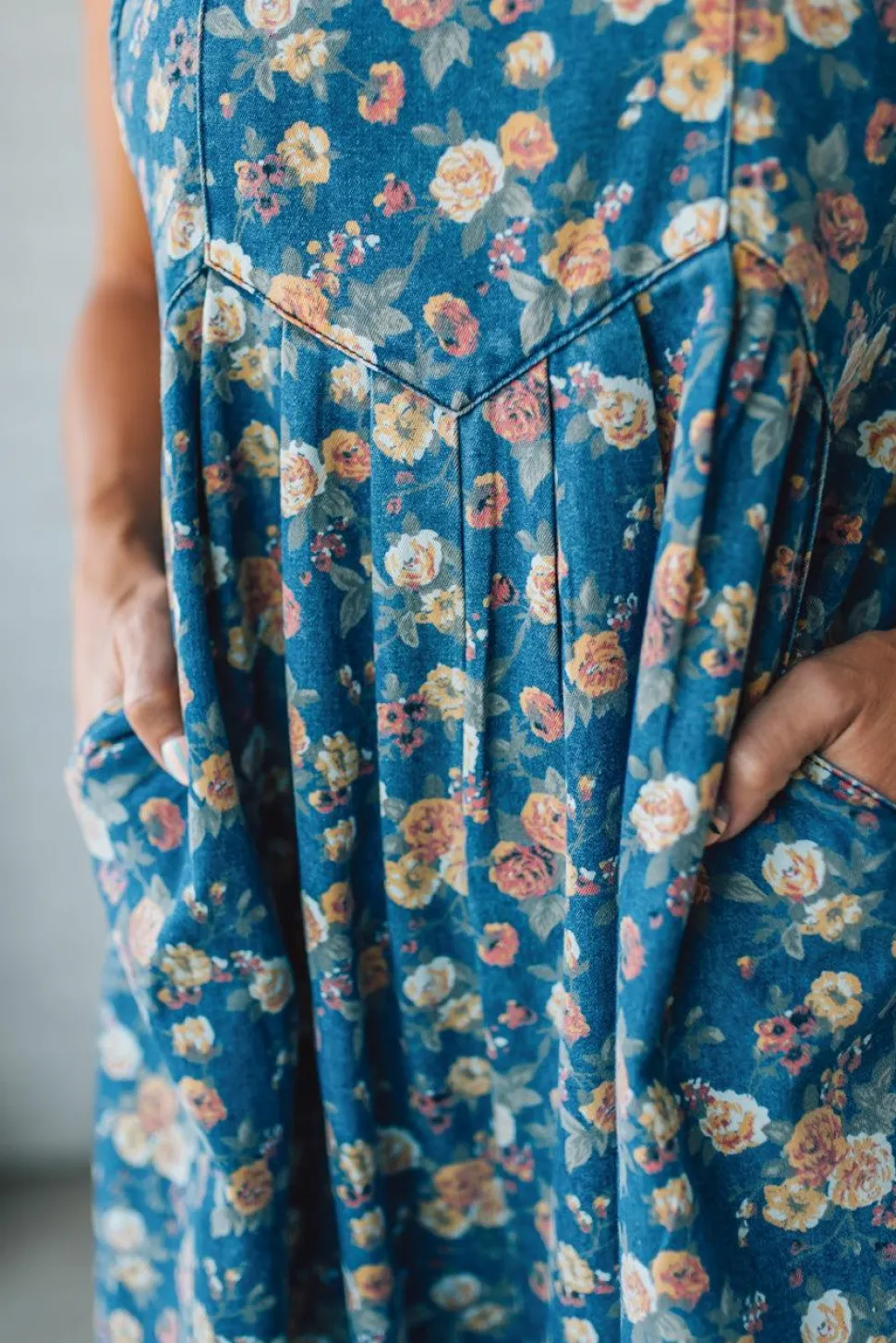 Vintage Rose Denim Overalls - BIBI