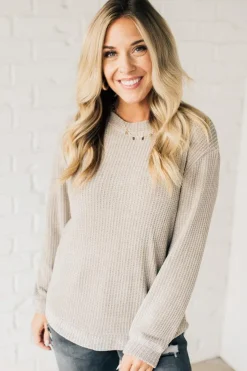 Waffle Knit Chenille Sweater