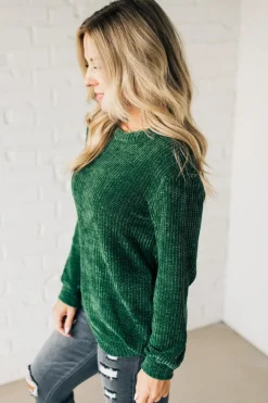 Waffle Knit Chenille Sweater