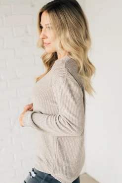 Waffle Knit Chenille Sweater