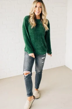 Waffle Knit Chenille Sweater