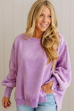 Wide Neck Drop Shoulder Pullover