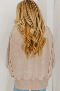 Wide Neck Drop Shoulder Pullover