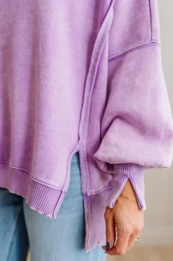 Wide Neck Drop Shoulder Pullover