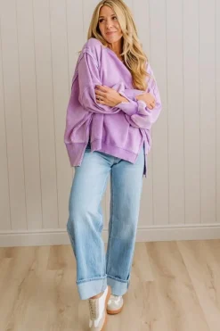 Wide Neck Drop Shoulder Pullover