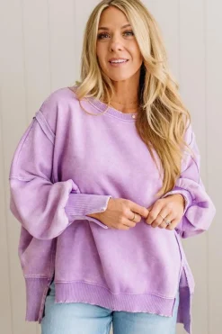 Wide Neck Drop Shoulder Pullover