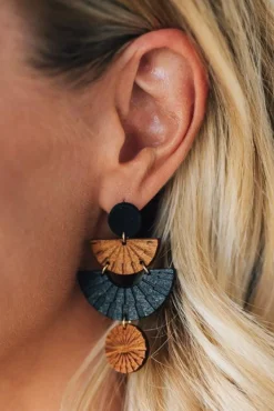 Wooden Aztec Earrings