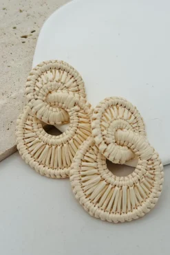 Woven Raffia Earrings