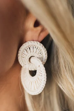 Woven Raffia Earrings