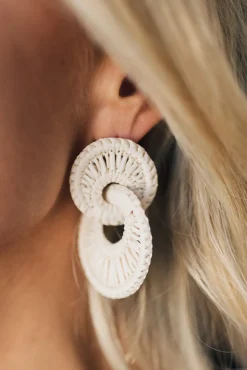 Woven Raffia Earrings