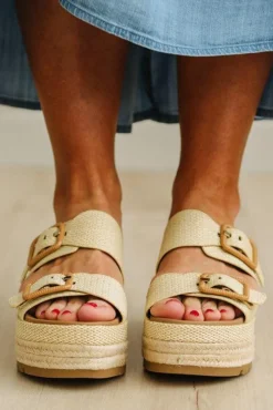 Zoie Double Buckle Platform Sandals